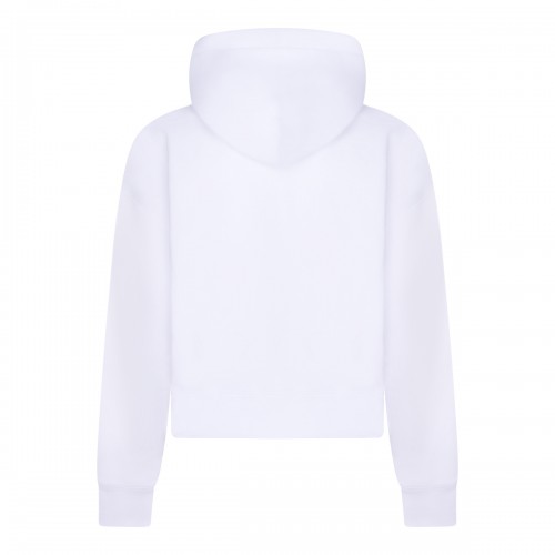 WHITE COTTON SWEATSHIRT
