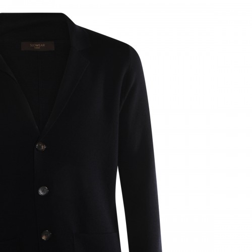 BLACK WOOL KNITWEAR