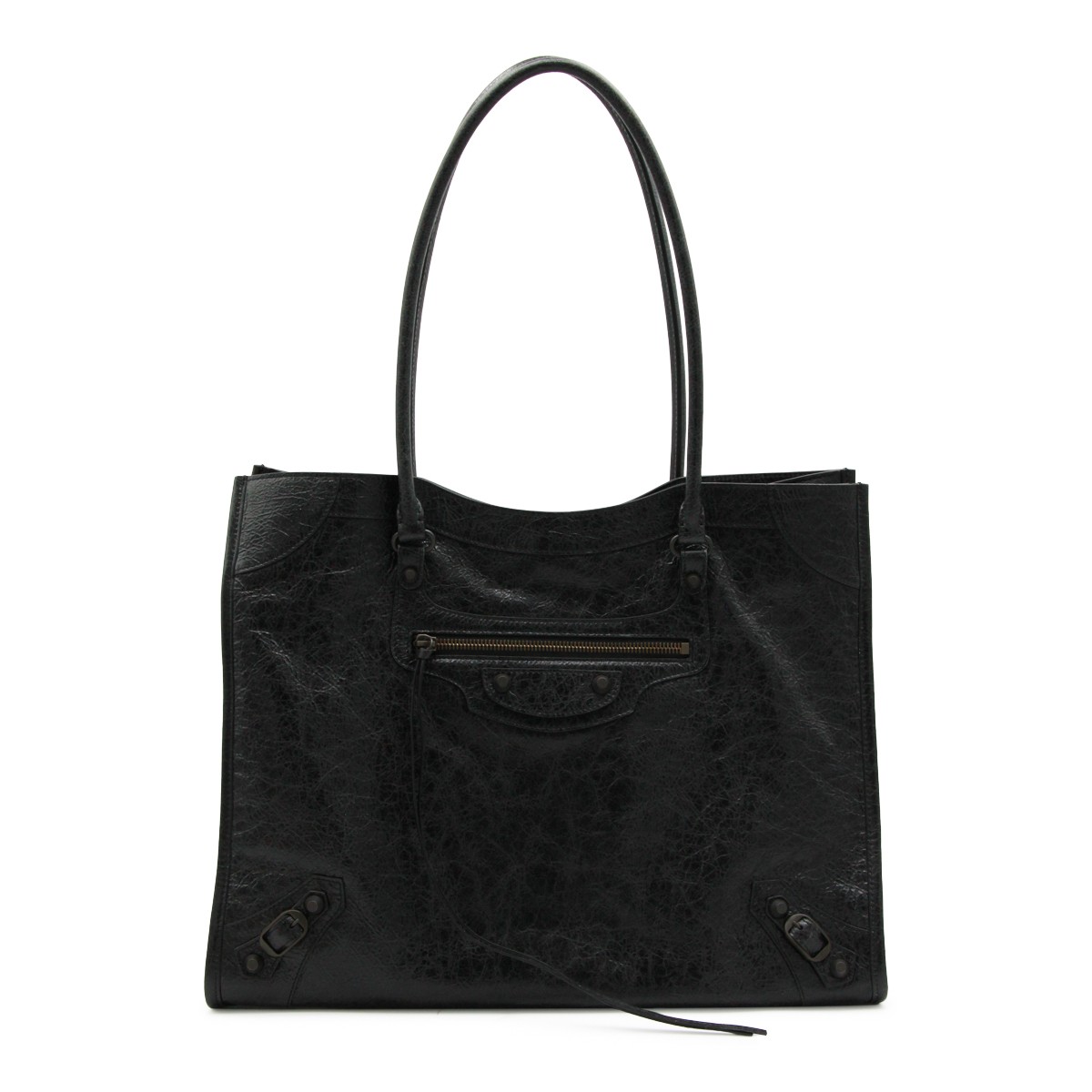 BLACK LEATHER LE CITY MEDIUM TOTE BLACK LEATHER LE CITY MEDIUM TOTE