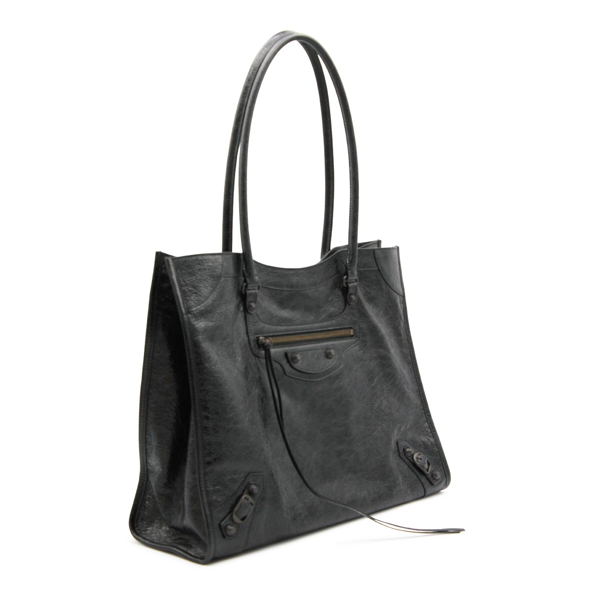 BLACK LEATHER LE CITY MEDIUM TOTE BLACK LEATHER LE CITY MEDIUM TOTE