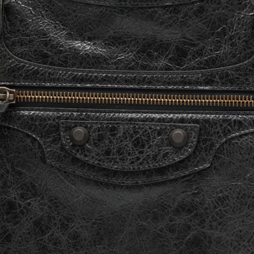 BLACK LEATHER LE CITY MEDIUM TOTE