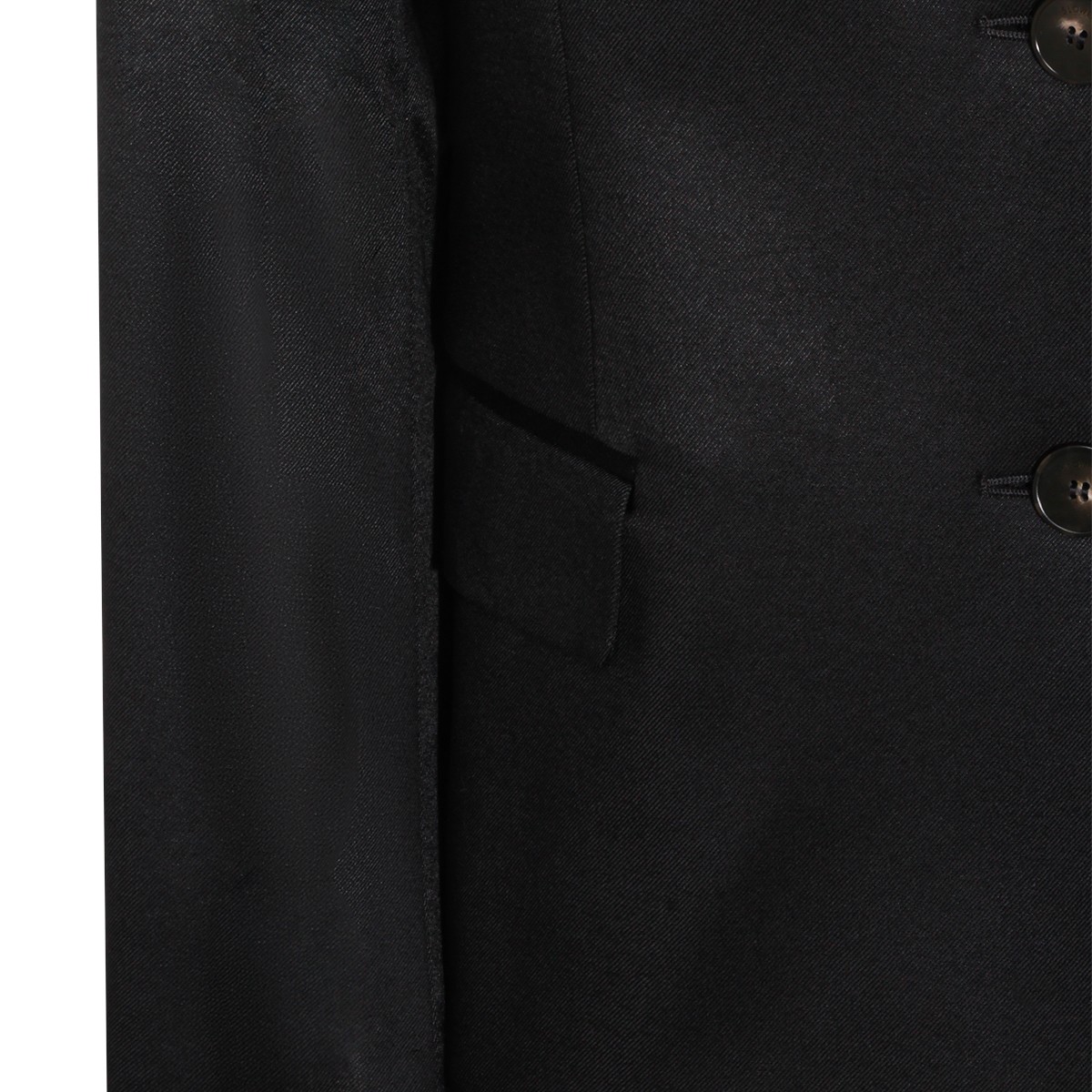 BLACK VISCOSE BLAZER
