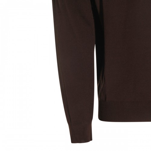 BROWN WOOL KNITWEAR