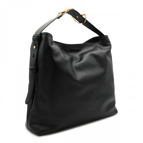 BLACK LEATHER MAXI HORSEBIT... 2