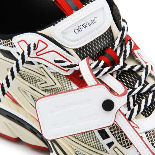 BEIGE AND RED BE RIGHT BACK SNEAKERS