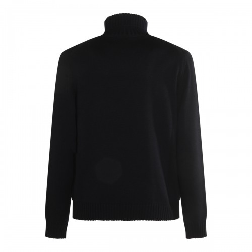 BLACK WOOL KNITWEAR