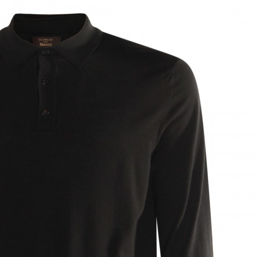 BLACK WOOL KNITWEAR