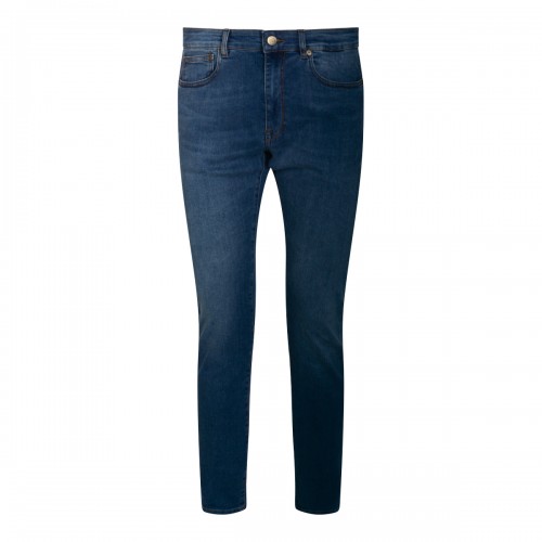 DARK BLUE COTTON JEANS