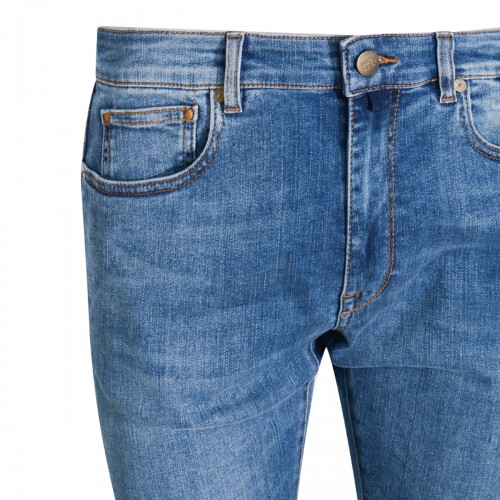 DARK BLUE COTTON JEANS