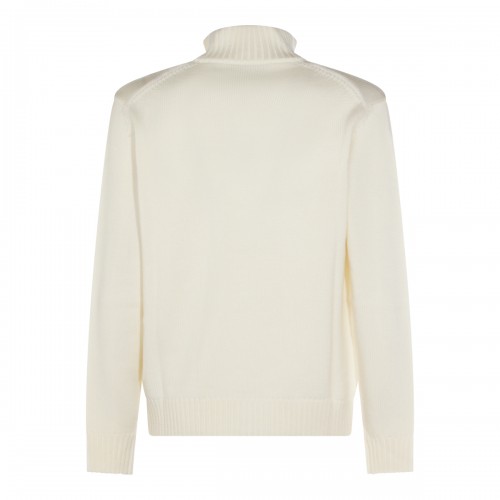 WHITE WOOL KNITWEAR