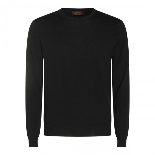 BLACK WOOL KNITWEAR