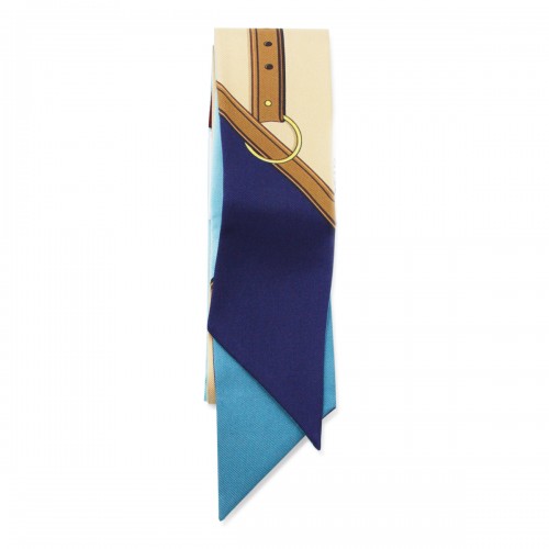 BLUE SILK SCARF