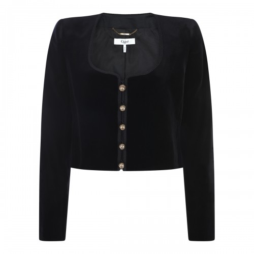 BLACK COTTON CASUAL JACKET