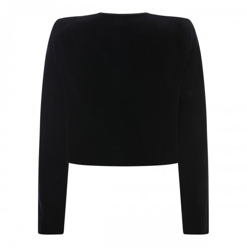 BLACK COTTON CASUAL JACKET