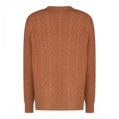 BROWN WOOL KNITWEAR