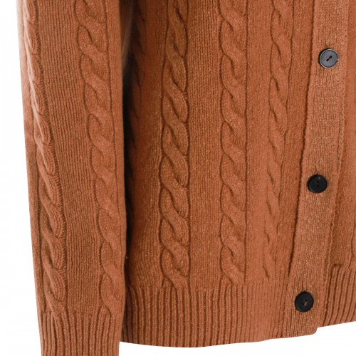 BROWN WOOL KNITWEAR