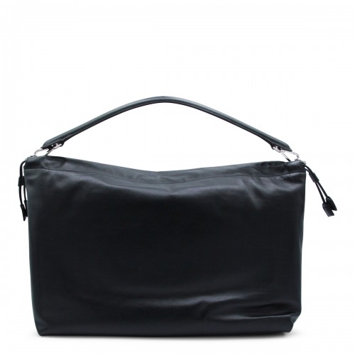 BLACK LEATHER MAMMA BAGUETTE BAG