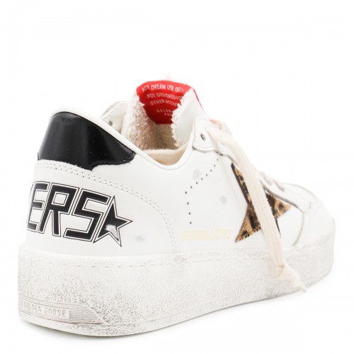 WHITE LEATHER BALLSTAR 2 SNEAKERS