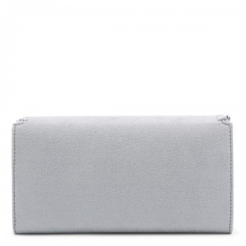 LIGHT GREY FAUX LEATHER CONTINENTAL WALLET CROSSBODY BAG