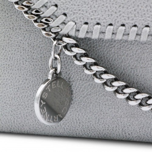 LIGHT GREY FAUX LEATHER CONTINENTAL WALLET CROSSBODY BAG