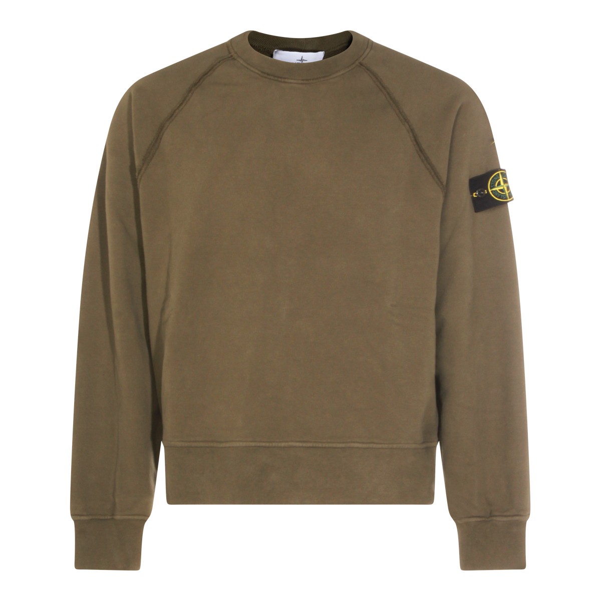 MILITARY GREEN COTTON SWEATSHIRT
