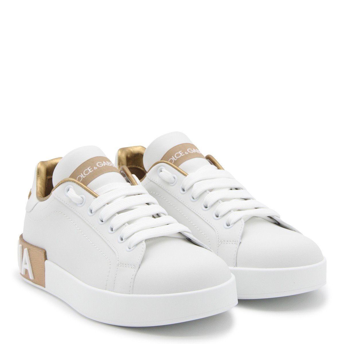 WHITE LEATHER PORTOFINO SNEAKERS