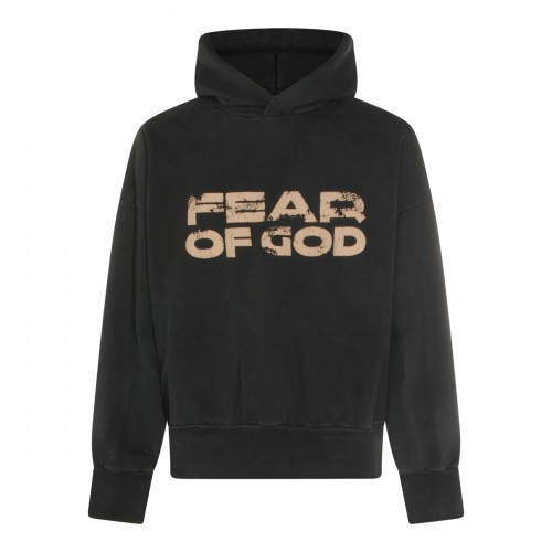 BLACK COTTON SWEATSHIRT