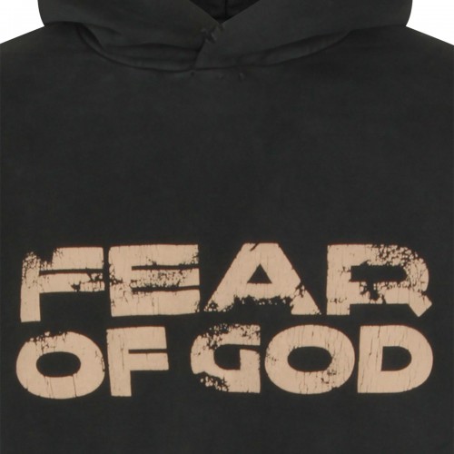 BLACK COTTON SWEATSHIRT