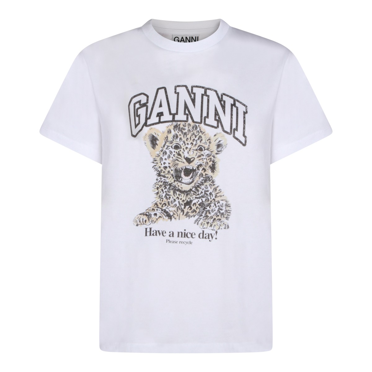 WHITE COTTON T-SHIRT