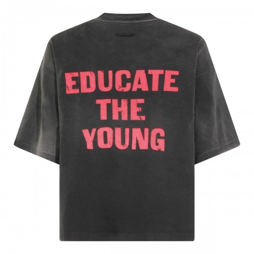 BLACK COTTON T-SHIRT