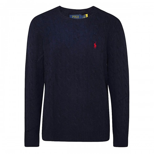 DARK BLUE WOOL KNITWEAR