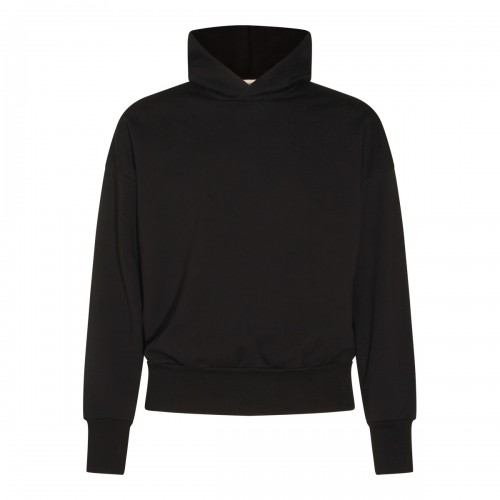 BLACK COTTON SWEATSHIRT