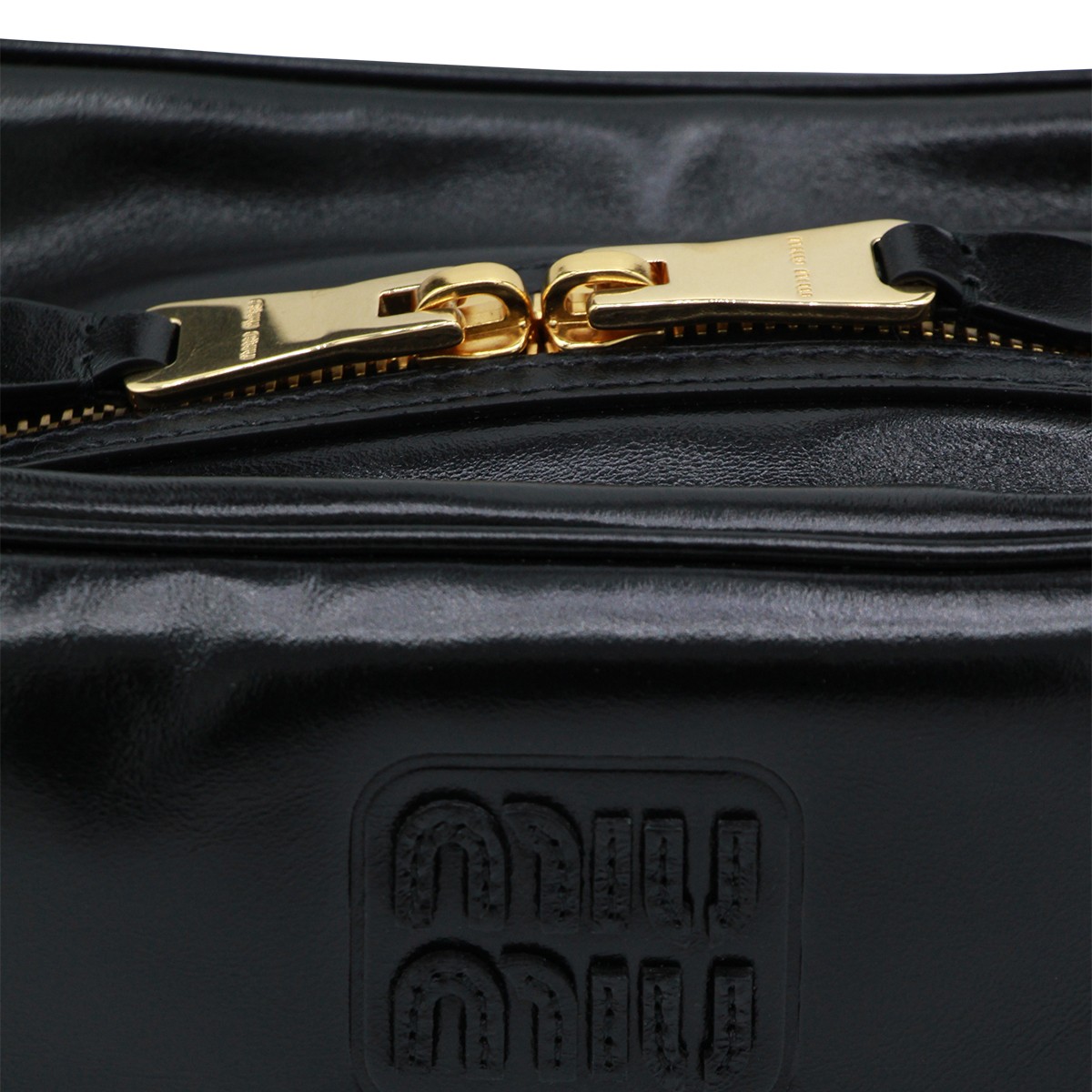 BLACK LEATHER TOP HANDLE BAG