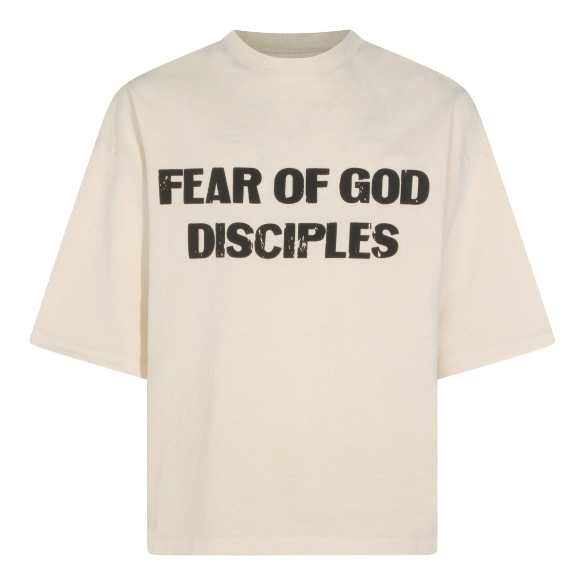 CREAM COTTON T-SHIRT