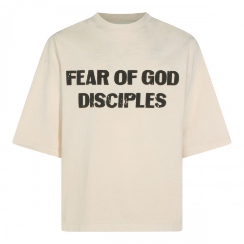 CREAM COTTON T-SHIRT