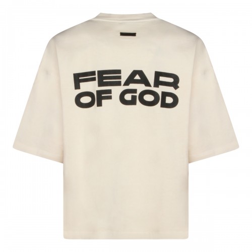 CREAM COTTON T-SHIRT