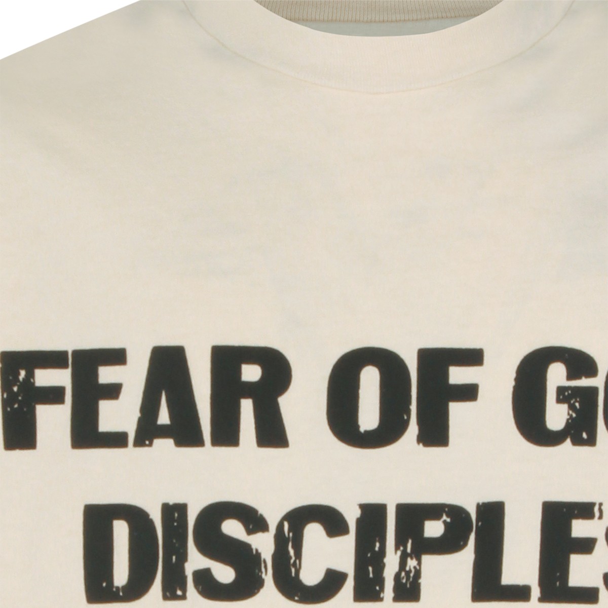 CREAM COTTON T-SHIRT