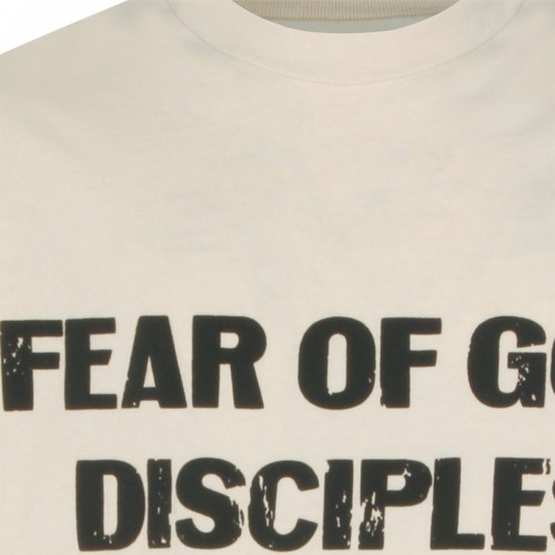 CREAM COTTON T-SHIRT