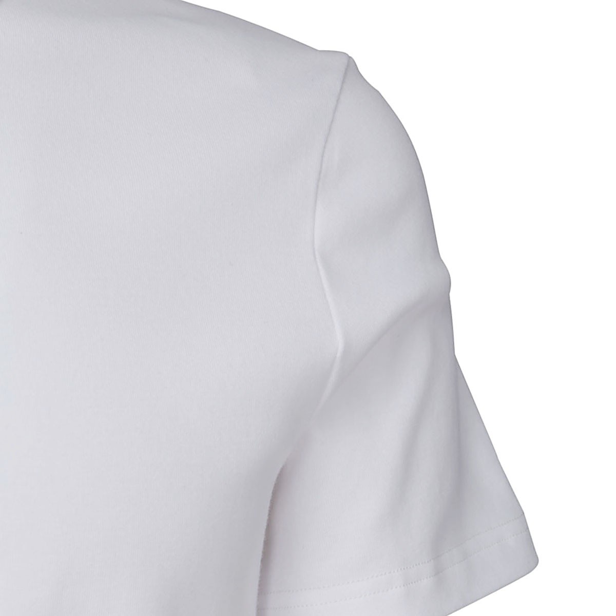 WHITE COTTON BLEND T-SHIRT
