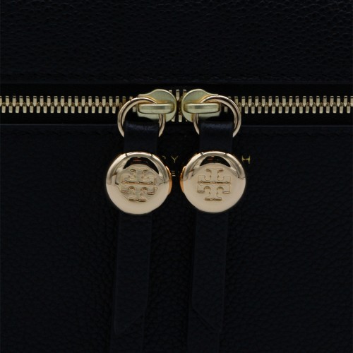 BLACK LEATHER CROSSBODY BAG