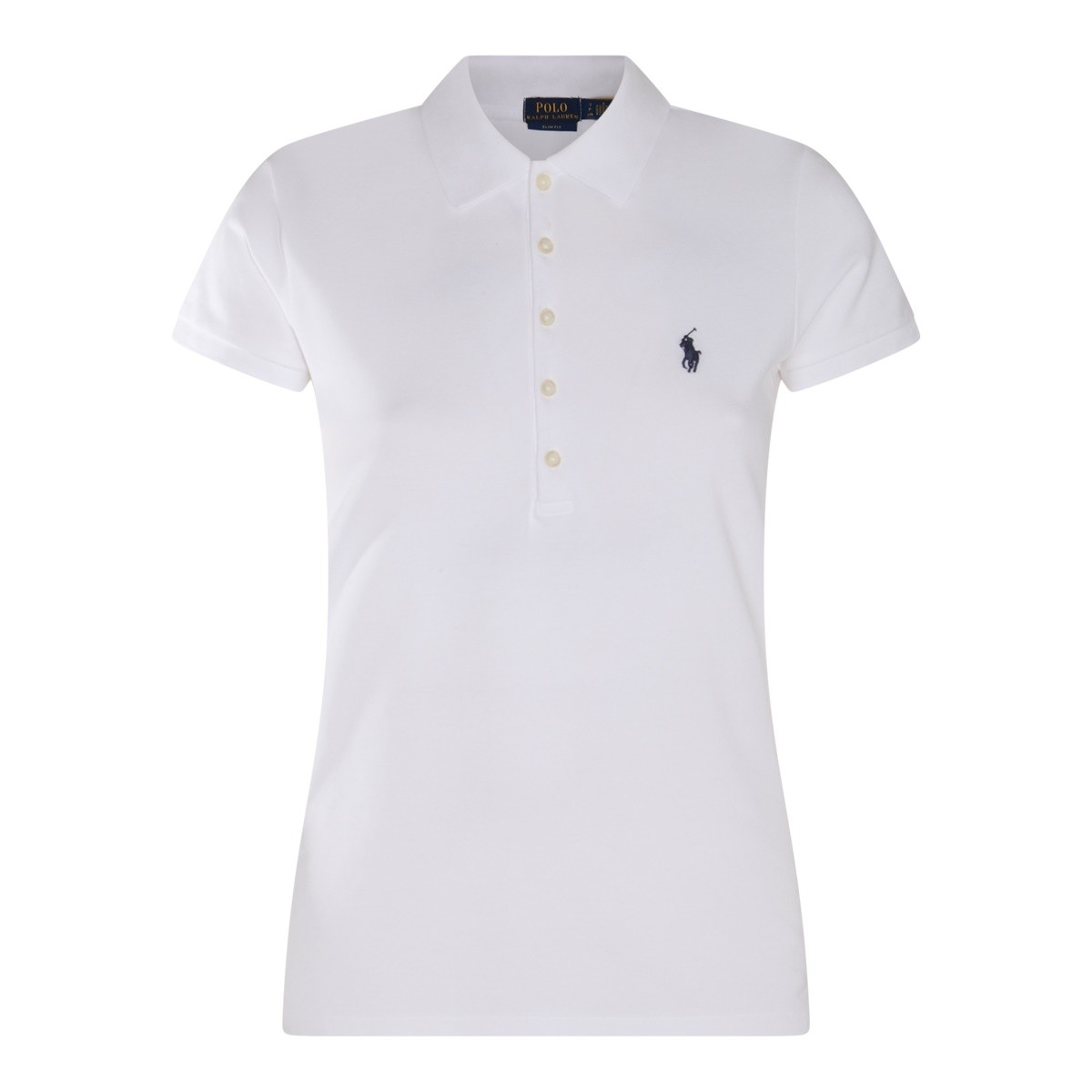 WHITE COTTON POLO SHIRT