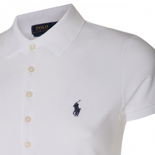 WHITE COTTON POLO SHIRT