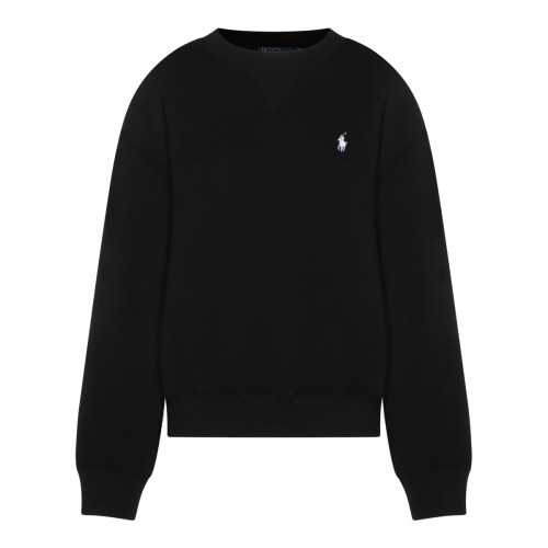 BLACK COTTON SWEATSHIRT