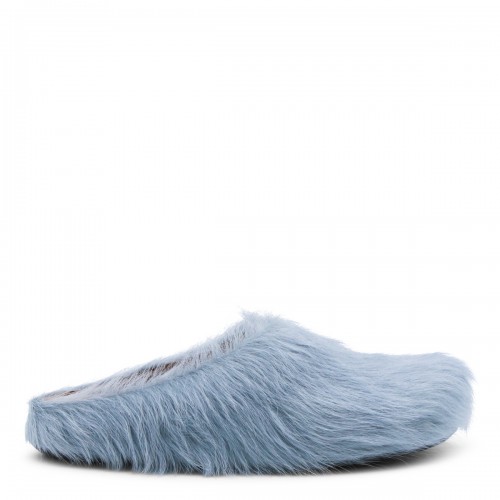 LIGHT BLUE LEATHER SANDALS