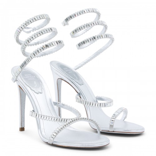 SILVER LEATHER SANDALS 2