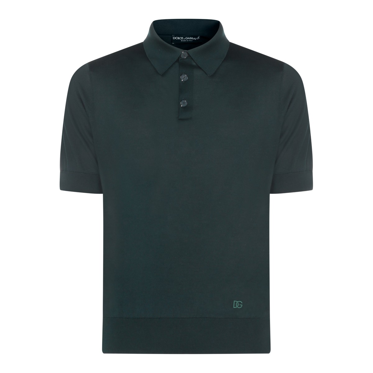 GREEN COTTON POLO SHIRT