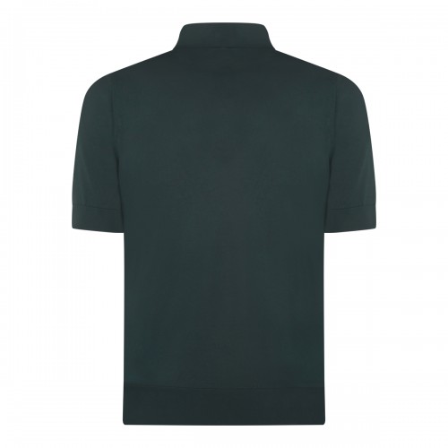 GREEN COTTON POLO SHIRT