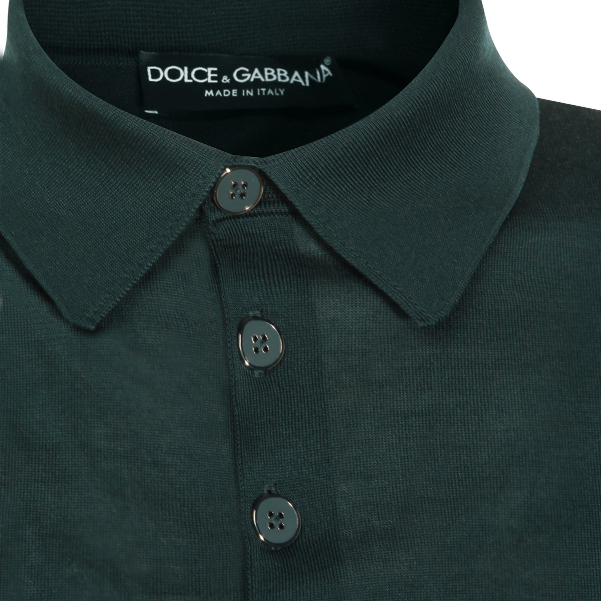 GREEN COTTON POLO SHIRT
