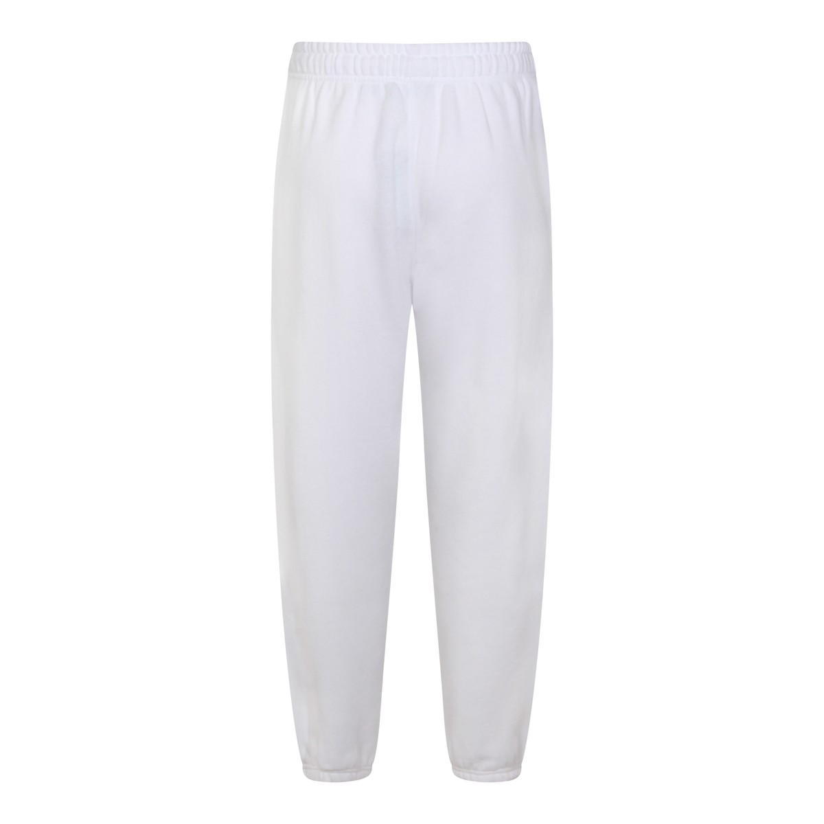 WHITE COTTON BLEND PANTS