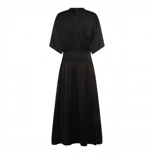 BLACK SATIN TEE DRESS 2